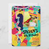 Kleurrijke Paint Fiesta Verjaardagsfeestfoto Alle  Kaart (Voorkant)