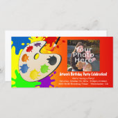 Kleurrijke Paint Palette Art Schilderij Verjaardag (Voorkant / Achterkant)