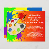 Kleurrijke Paint Palette Art Schilderij Verjaardag (Voorkant / Achterkant)