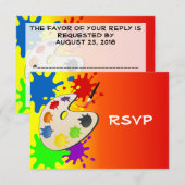 Kleurrijke Paint Palette Art Schilderij Verjaardag Kaart (Voorkant / Achterkant)