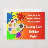 Kleurrijke Paint Palette Art Schilderij Verjaardag Kaart (Voorkant)