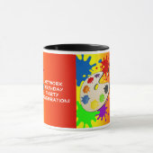 Kleurrijke Paint Palette Art Schilderij Verjaardag Mok (Midden)