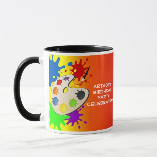 Kleurrijke Paint Palette Art Schilderij Verjaardag Mok (Links)