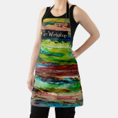 Kleurrijke Paint Palette Art Studio Workshop Schor Schort (Insitu)