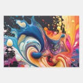 Kleurrijke paint pour stijl Paper Pack 355: 29 (Voorkant 3)