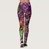 Kleurrijke Paint Splash Abstracte Regenboog Leggings (Achterkant)