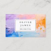 Kleurrijke Paint Splash Schilder en Decorator Arti Visitekaartje (Voorkant)