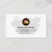 Kleurrijke Paint Spletters Gold Brush Visitekaartje (Achterkant)