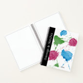 Kleurrijke Paint Spletters Spiral Notitieboek (Binnen)