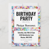 Kleurrijke Paint Stippen Tiener Verjaardagsfeest U Kaart (Voorkant)