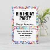 Kleurrijke Paint Stippen Tiener Verjaardagsfeest U Kaart (Staand voorkant)