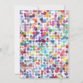 Kleurrijke Paint Stippen Tiener Verjaardagsfeest U Kaart (Achterkant)