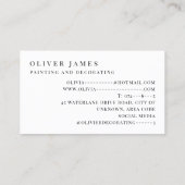 Kleurrijke Paint Streak Schilder en Decorator Arti Visitekaartje (Achterkant)