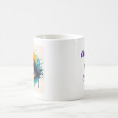 Kleurrijke Painted Abstract Eye Coffee Mok (Center)