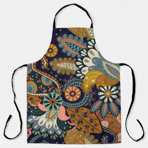 Kleurrijke Paisley: bloemenIndiaas behang. Schort