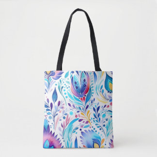 Kleurrijke Paisley Boho Bloemen Tote Bag
