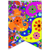 Kleurrijke Paisley Happy Sweet Sixteen Vlaggetjes (Eerste vlag)