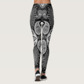 Kleurrijke Paisley in zwart-wit Leggings (Achterkant)