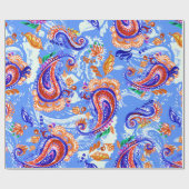 Kleurrijke paisley naadloos patroon cadeaupapier (Vlak)