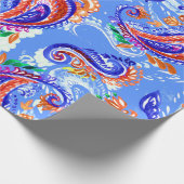 Kleurrijke paisley naadloos patroon cadeaupapier (Hoek)