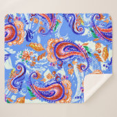 Kleurrijke paisley naadloos patroon sherpa deken (Voorkant (horizontaal))