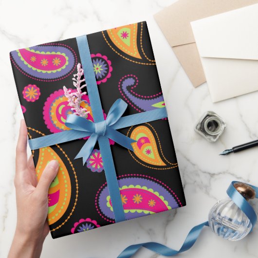 Kleurrijke Paisley naadloze Patroon Cadeaupapier (Geschenken)