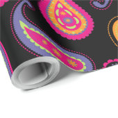 Kleurrijke Paisley naadloze Patroon Cadeaupapier (Rol Hoek)