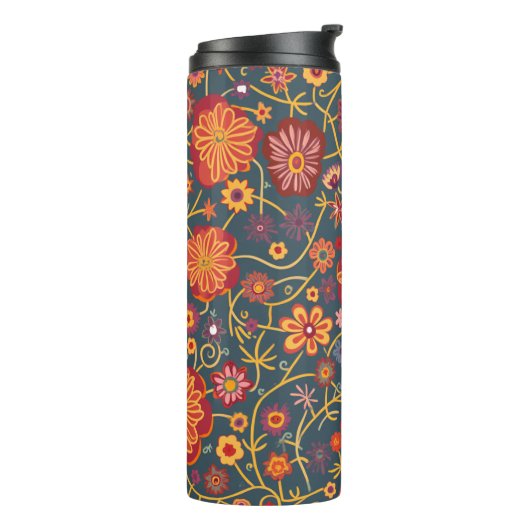 Kleurrijke Paisley roestvrij staal vacuüm Thermosbeker (Gedraaid links)