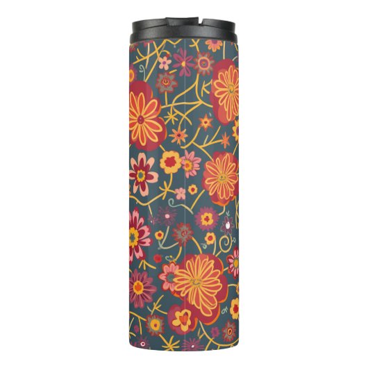 Kleurrijke Paisley roestvrij staal vacuüm Thermosbeker (Achterkant)