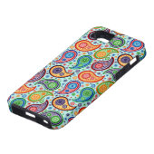 Kleurrijke  Paisley Soft Blue-achtergrond Case-Mate iPhone Case (Onderkant)