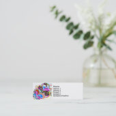 Kleurrijke Paisley-vormen en cirkels Mini Visitekaartje (Staand voorkant)