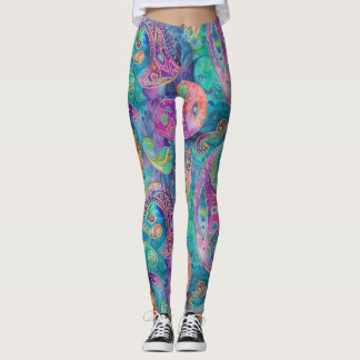 kleurrijke paisley yoga gym Kniebroek Leggings
