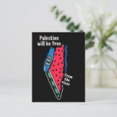 Kleurrijke Palestijnse Watermeloen kaart Grafisch  (Staand voorkant)