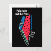 Kleurrijke Palestijnse Watermeloen kaart Grafisch  (Voorkant / Achterkant)