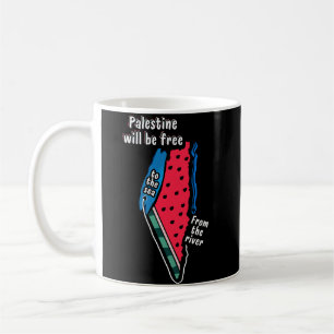 Kleurrijke Palestijnse Watermeloen kaart Grafisch  Koffiemok