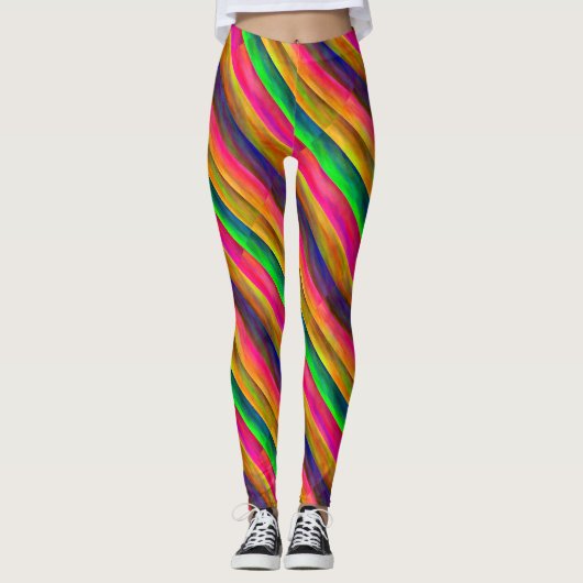 kleurrijke paletten leggings (Voorkant)