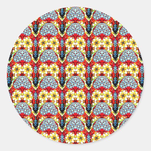 kleurrijke paletten ronde sticker (Voorkant)