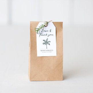 Kleurrijke Palm Tree Bachelorette Cadeaulabel