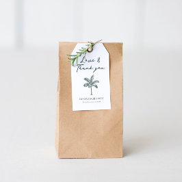 Kleurrijke Palm Tree Bachelorette Cadeaulabel