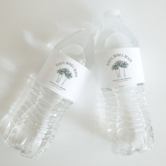 Kleurrijke Palm Tree Bachelorette weekend Waterfles Etiket