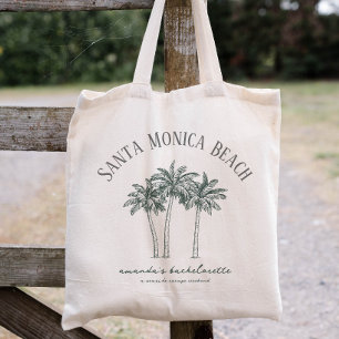 Kleurrijke Palm Tree bestemming bruiloft Tote Bag