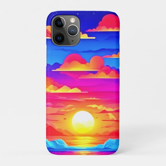 Kleurrijke Palm Tree Sunset Case-Mate iPhone Case (Achterkant)