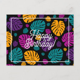 Kleurrijke Palmbladeren Gefeliciteerd met je verja Briefkaart