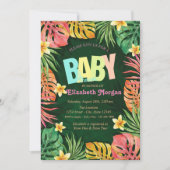 Kleurrijke palmbladeren groen Baby shower Kaart (Voorkant)