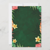 Kleurrijke palmbladeren groen Baby shower Kaart (Achterkant)