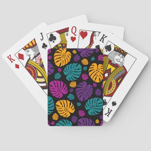 Kleurrijke Palmbladeren Pokerkaarten (Achterkant)