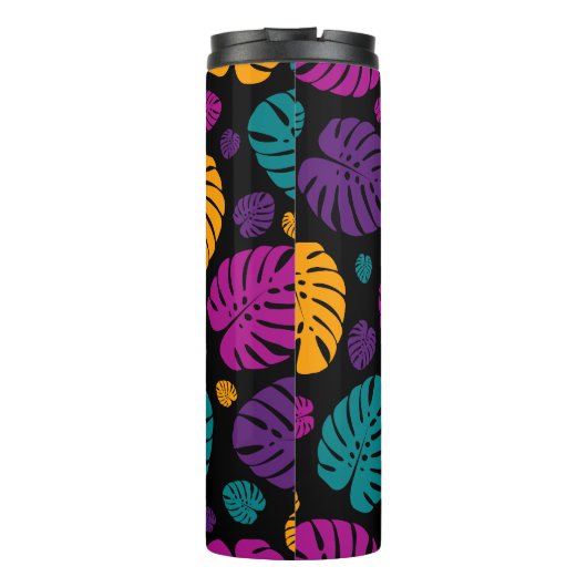 Kleurrijke palmbladeren thermosbeker (Achterkant)