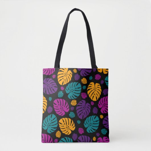 Kleurrijke palmbladeren tote bag (Voorkant)