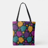 Kleurrijke palmbladeren tote bag (Achterkant)