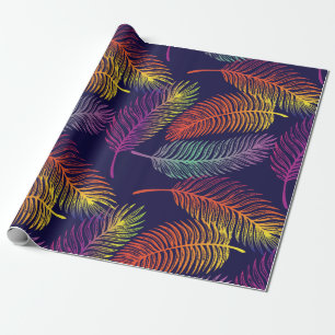 Kleurrijke Palmbladeren Tropische Boom Zomer Vibe Cadeaupapier